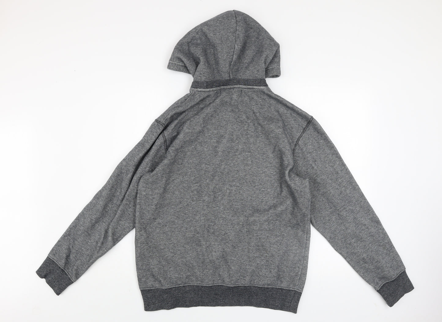 H&M L.O.G.G. Mens Grey Pullover Fleece Hoodie Size M Regular Fit