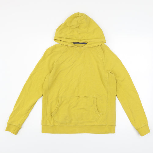 Boden Boys Yellow Pullover Hoodie 11-12 Years Cotton Long Sleeve