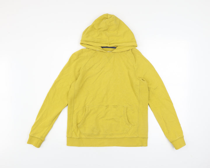 Boden Boys Yellow Pullover Hoodie 11-12 Years Cotton Long Sleeve