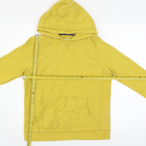 Boden Boys Yellow Pullover Hoodie 11-12 Years Cotton Long Sleeve