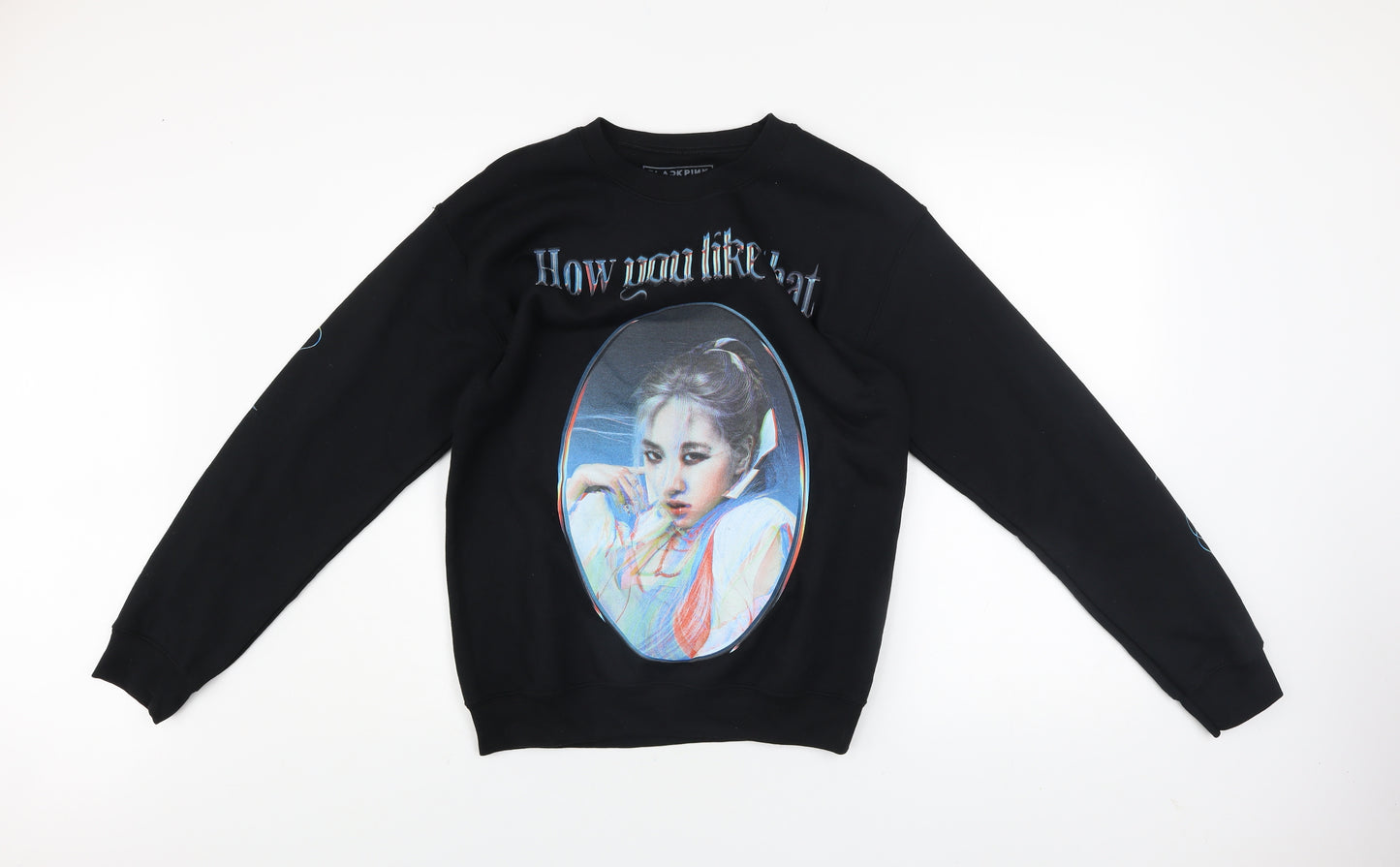 BLACKPINK Women's Black S Pullover Sweatshirt How You Like That Graphic