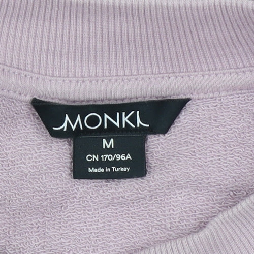 Monki Womens Purple Beige Colourblock Sweatshirt M Cotton Blend