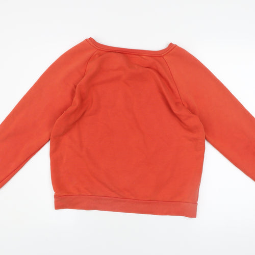 Zara Trafaluc Women’s Orange Graphic Print Pullover Sweatshirt M