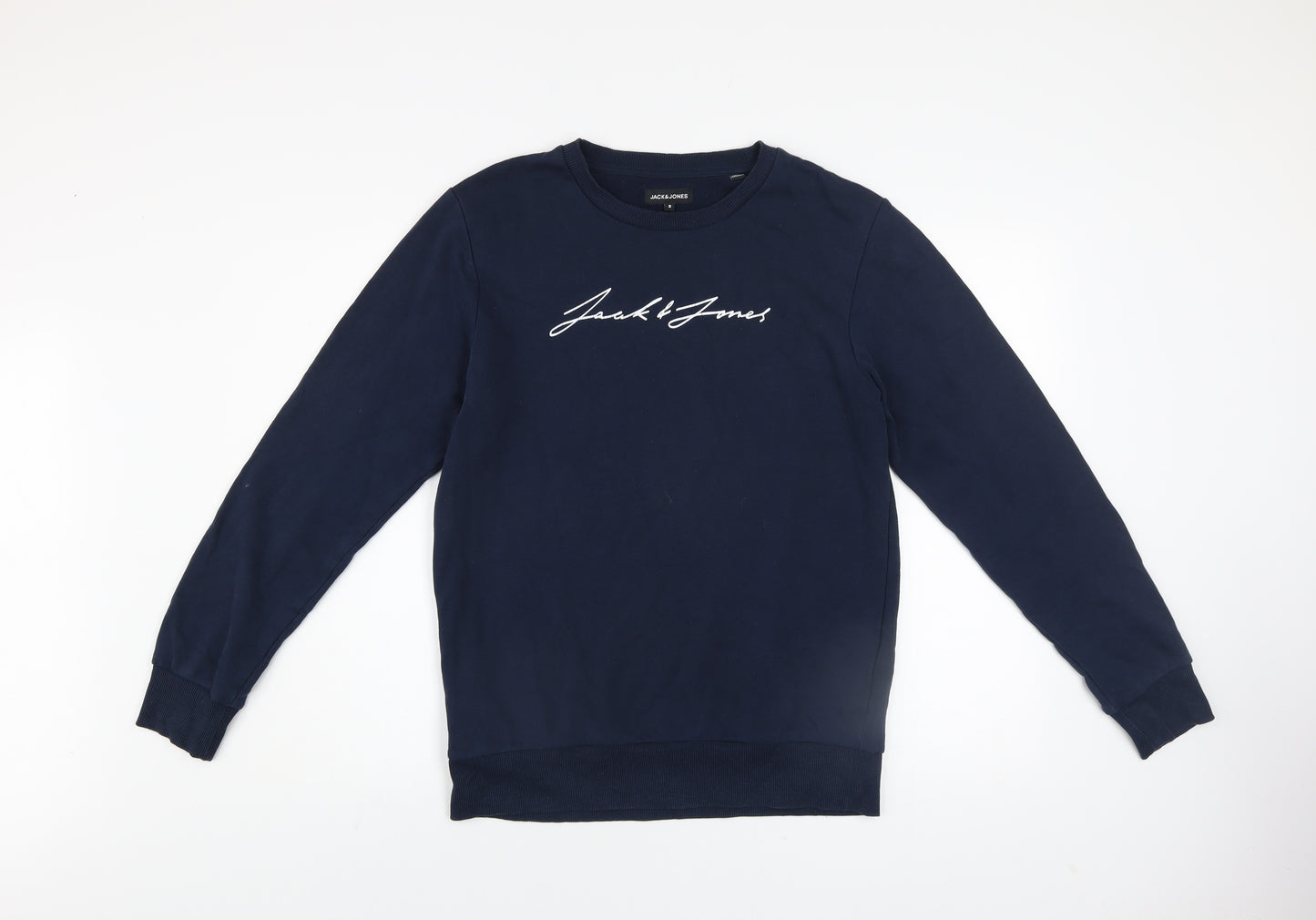 Jack & Jones Men's Blue Logo Pullover Sweatshirt Size S