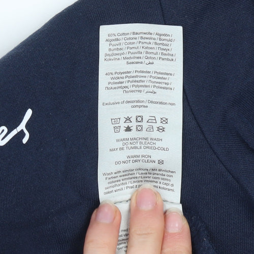 Jack & Jones Men's Blue Logo Pullover Sweatshirt Size S