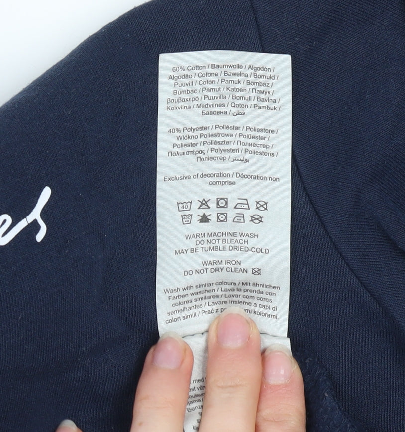 Jack & Jones Men's Blue Logo Pullover Sweatshirt Size S