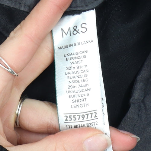 Marks and Spencer Men’s Black Slim Fit Chino Trousers 32x29