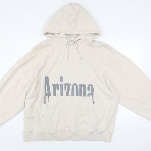 Topman Men’s Beige Arizona Graphic Pullover Hoodie Size L