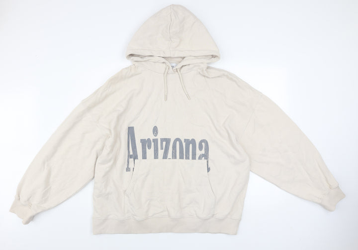 Topman Men’s Beige Arizona Graphic Pullover Hoodie Size L