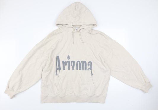 Topman Men’s Beige Arizona Graphic Pullover Hoodie Size L
