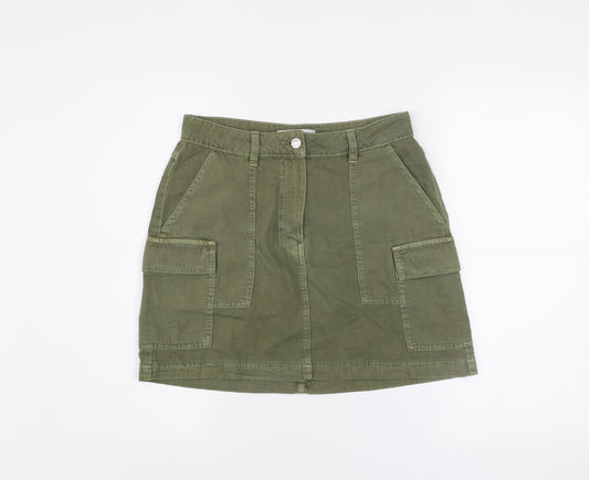 Primark Women’s Green Cargo Short Skirt Size 10 Cotton Twill