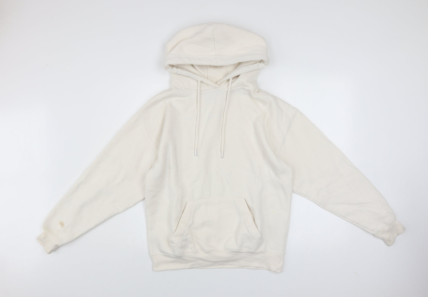 Bench Women Beige Pullover Hoodie UK 10 Cotton Polyester