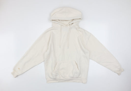 Bench Women Beige Pullover Hoodie UK 10 Cotton Polyester