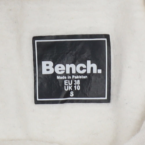 Bench Women Beige Pullover Hoodie UK 10 Cotton Polyester