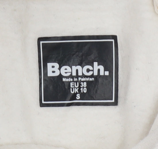 Bench Women Beige Pullover Hoodie UK 10 Cotton Polyester