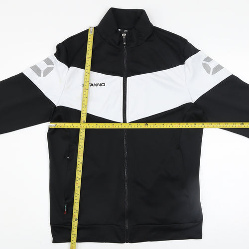 Stanno Men's Black Track Jacket Size M Colourblock Full Zip Activewear
