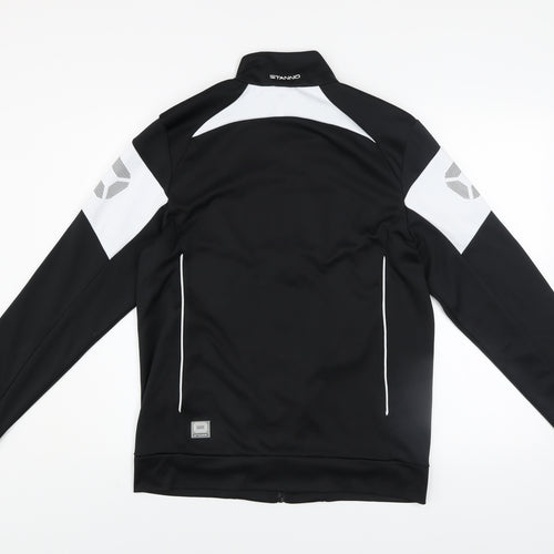 Stanno Men's Black Track Jacket Size M Colourblock Full Zip Activewear