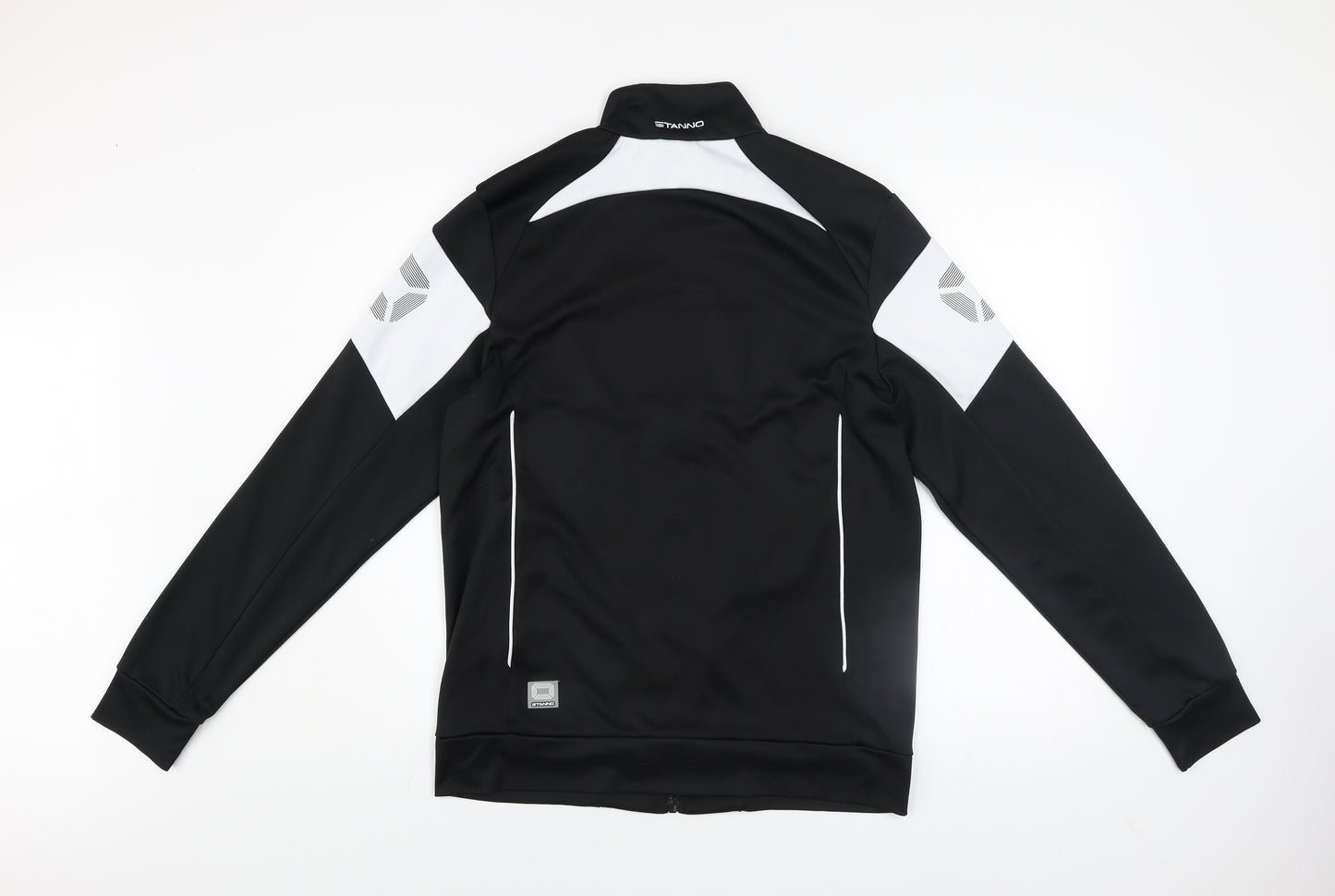 Stanno Men's Black Track Jacket Size M Colourblock Full Zip Activewear