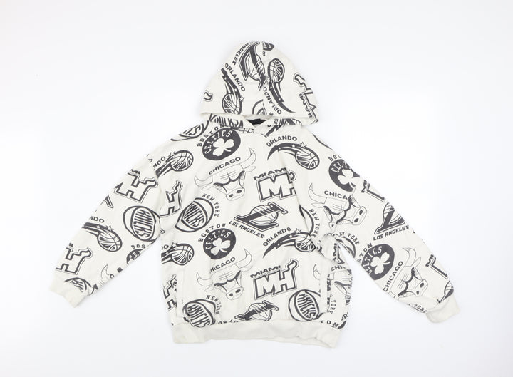 Marks and Spencer Boys Multicoloured NBA Pullover Hoodie 12-13Y Fleece Cotton