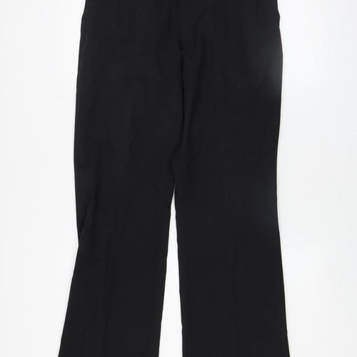 Selected Men's Black Wool Blend Regular Fit Dress Trousers 32/34