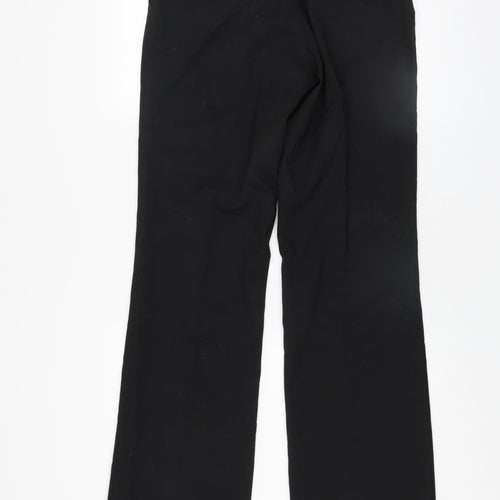 Selected Men's Black Wool Blend Regular Fit Dress Trousers 32/34
