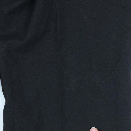 Selected Men's Black Wool Blend Regular Fit Dress Trousers 32/34