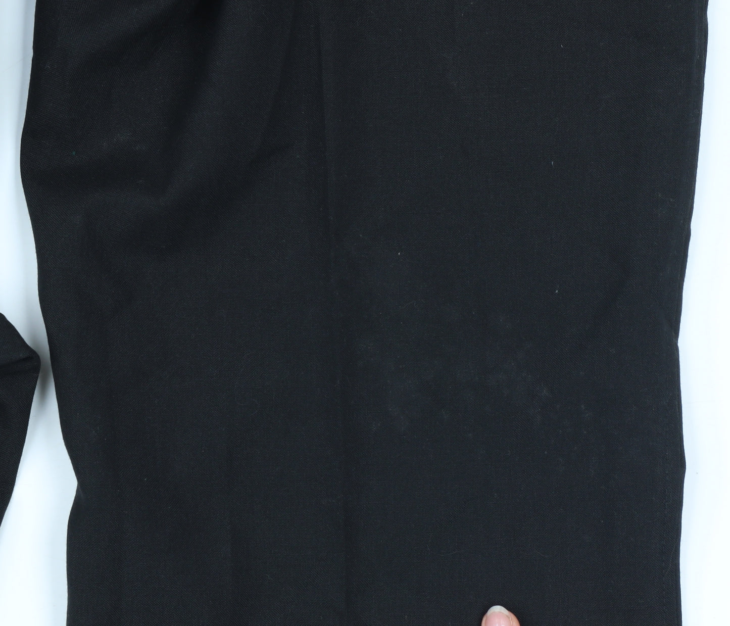 Selected Men's Black Wool Blend Regular Fit Dress Trousers 32/34