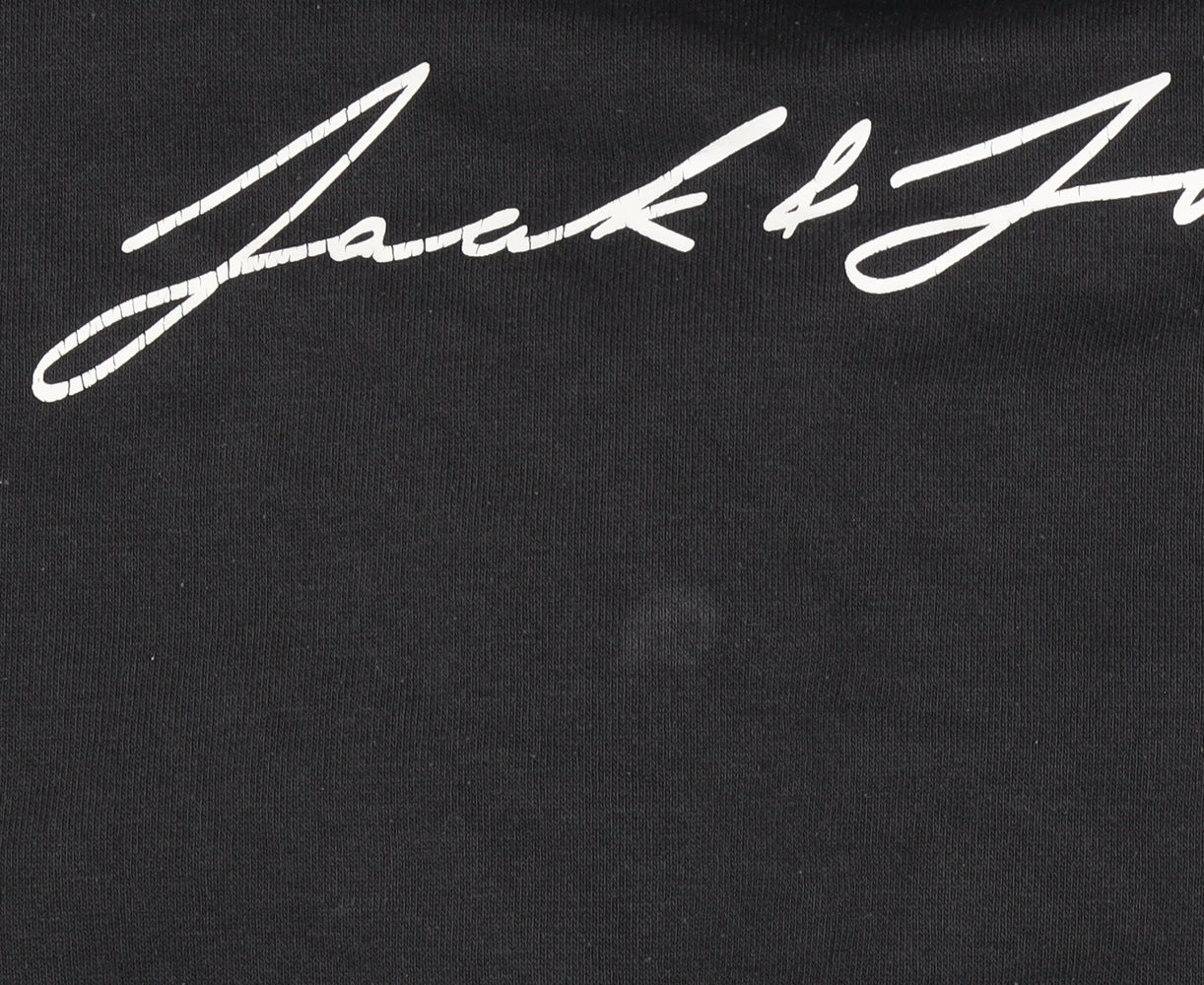 Jack & Jones Mens Black Logo Pullover Sweatshirt Size S