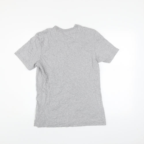 Adidas Men's Grey Logo Graphic Print Cotton T-Shirt Size M