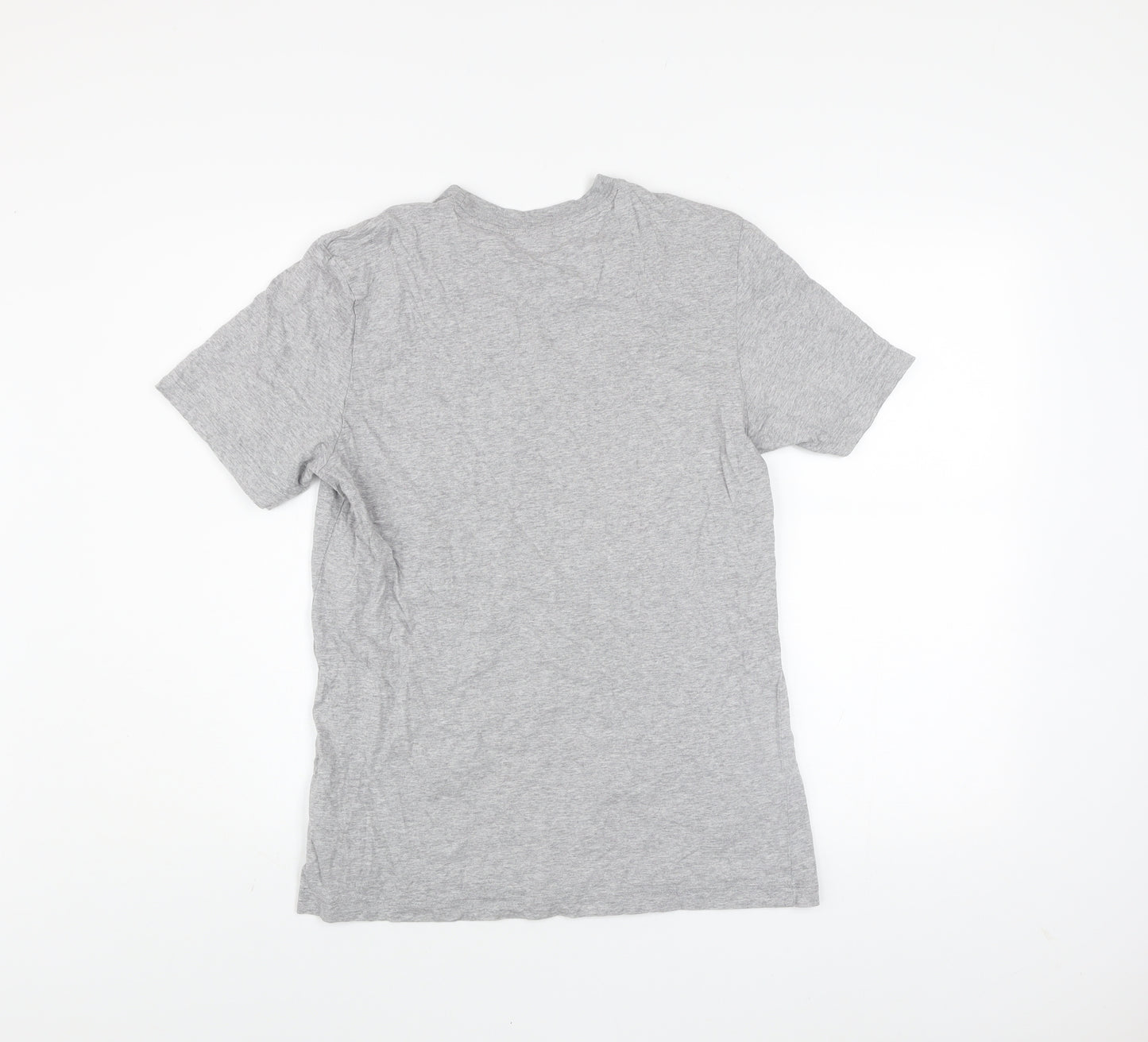 Adidas Men's Grey Logo Graphic Print Cotton T-Shirt Size M