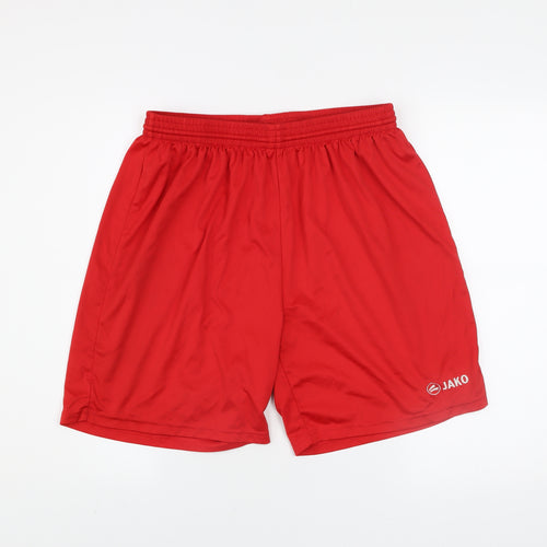 Jako Womens Red Athletic Activewear Shorts Size 8 Polyester