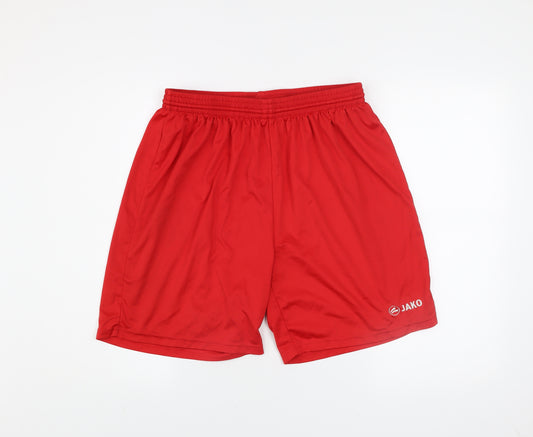 Jako Womens Red Athletic Activewear Shorts Size 8 Polyester