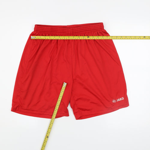 Jako Womens Red Athletic Activewear Shorts Size 8 Polyester