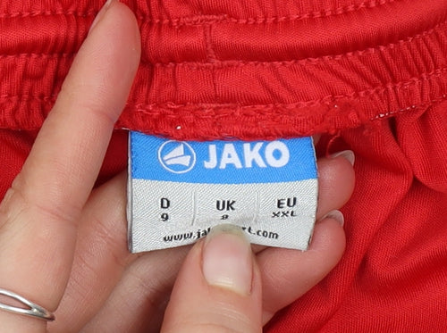 Jako Womens Red Athletic Activewear Shorts Size 8 Polyester