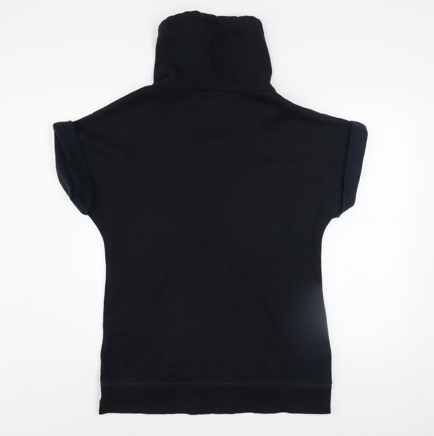 Strawberry Bay Women Black Size 12 T-Shirt Dress High Neck Zip Pockets
