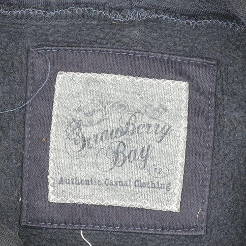 Strawberry Bay Women Black Size 12 T-Shirt Dress High Neck Zip Pockets