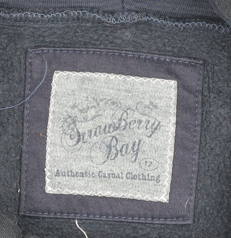 Strawberry Bay Women Black Size 12 T-Shirt Dress High Neck Zip Pockets