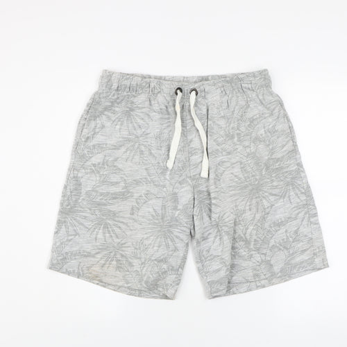 Dunnes Men’s Grey Tropical Print Sweat Shorts XL