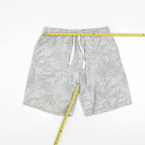 Dunnes Men’s Grey Tropical Print Sweat Shorts XL