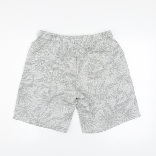 Dunnes Men’s Grey Tropical Print Sweat Shorts XL