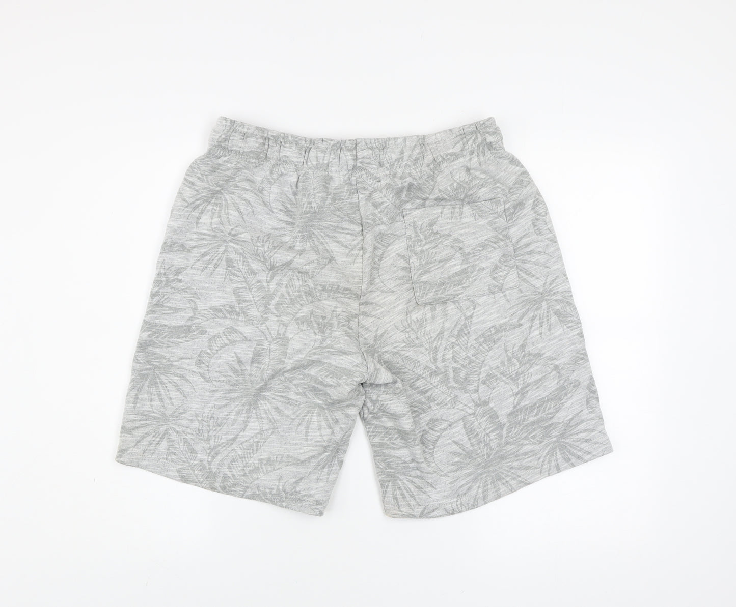 Dunnes Men’s Grey Tropical Print Sweat Shorts XL
