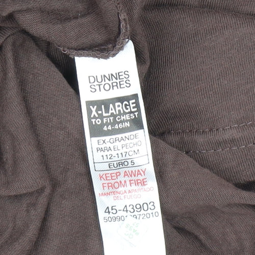 Dunnes Stores Men's Brown XL Chain Drive Motorcycle Graphic T-Shirt