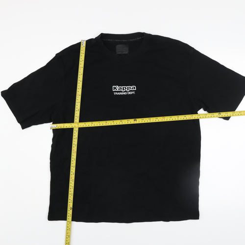 Kappa x Primark Men's Black Training Dept. Graphic T-Shirt L