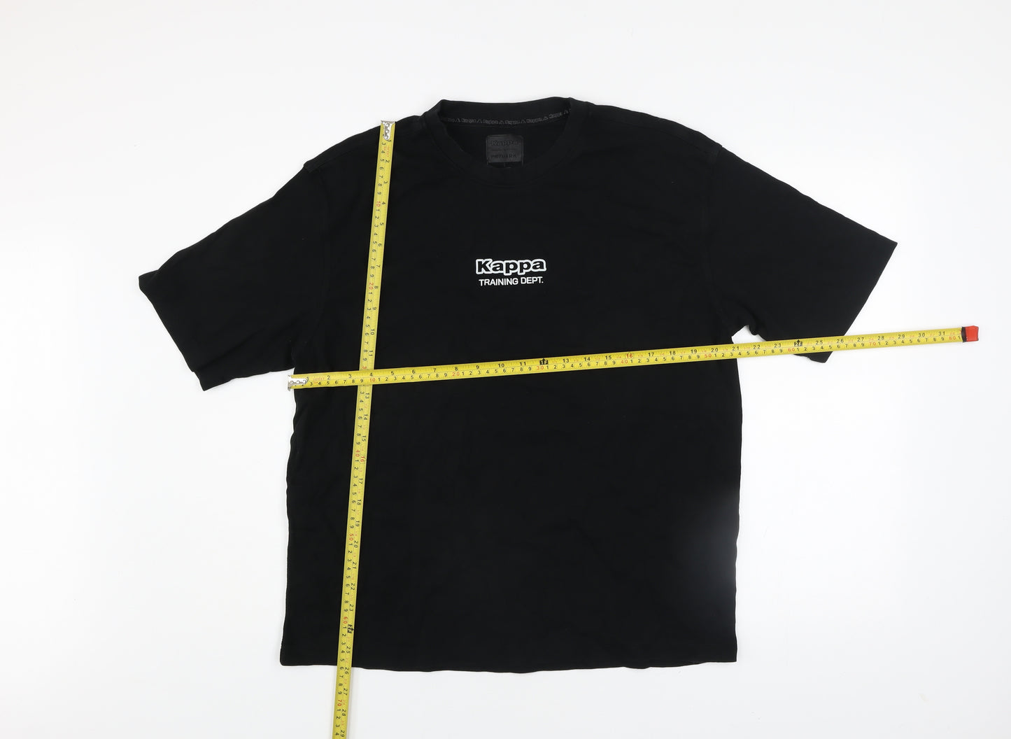 Kappa x Primark Men's Black Training Dept. Graphic T-Shirt L