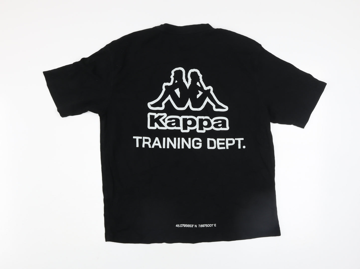 Kappa x Primark Men's Black Training Dept. Graphic T-Shirt L