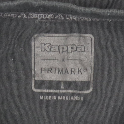 Kappa x Primark Men's Black Training Dept. Graphic T-Shirt L