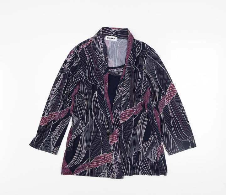 Gerard Womens Multicoloured Floral Tunic Blouse Size 16