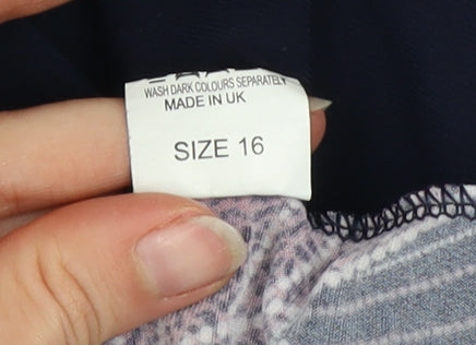 Gerard Womens Multicoloured Floral Tunic Blouse Size 16