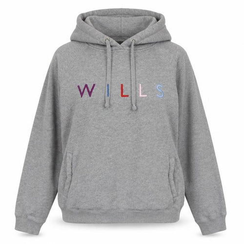 Jack Wills Women's Grey Pullover Hoodie UK 14 Fleece Lined Casual Sweatshirt