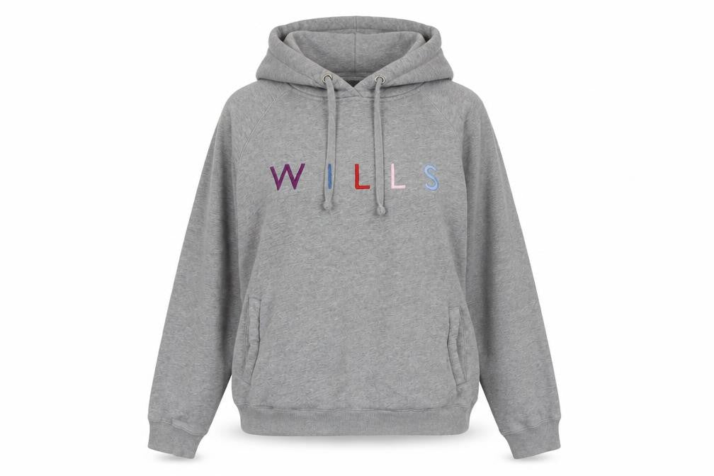 Jack Wills Women's Grey Pullover Hoodie UK 14 Fleece Lined Casual Sweatshirt